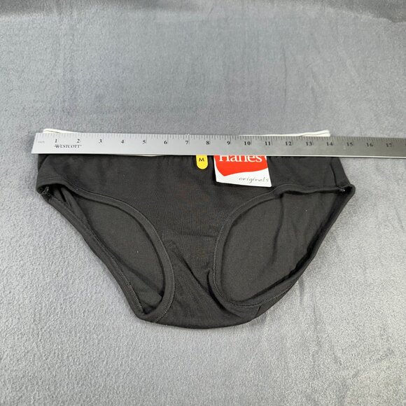 Hanes Originals Women’s Size Medium Panty Bikini Black New With Tags - Picture 6 of 8